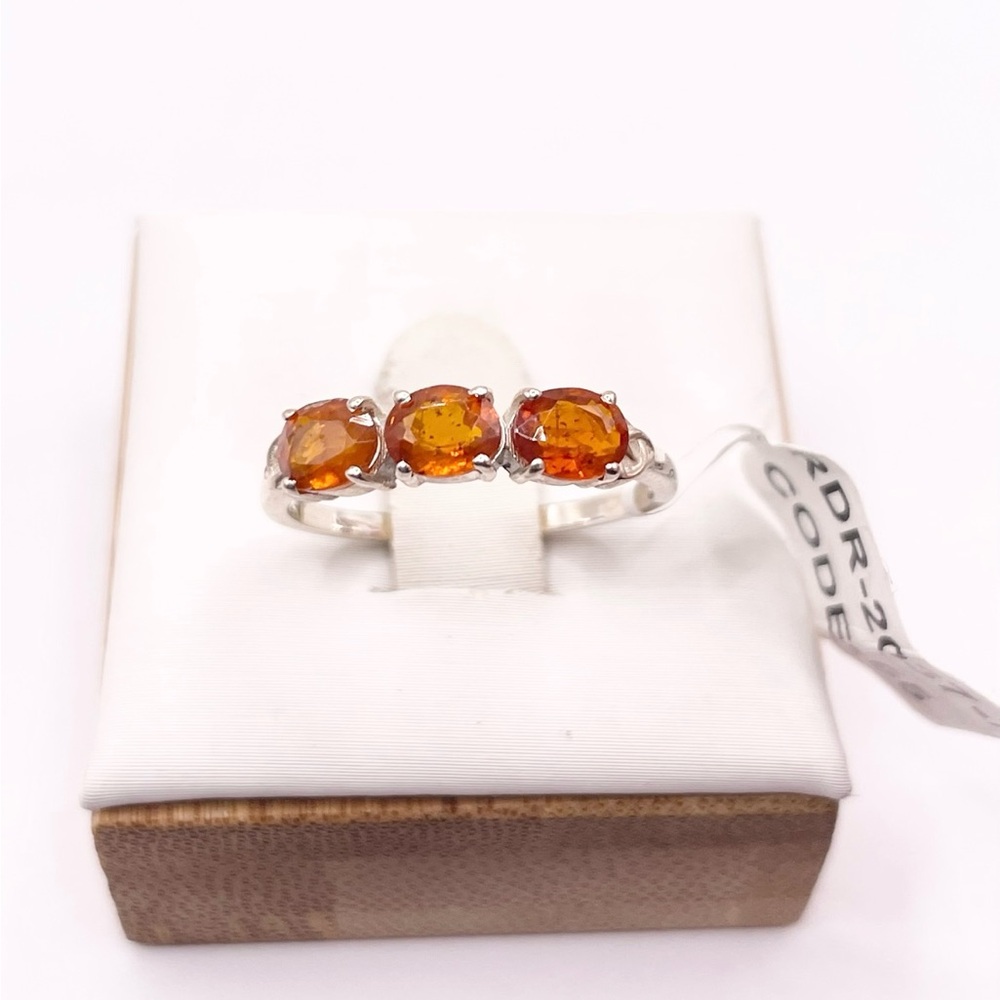 Size 6.5 Rare Orange Kyanite gemstones 925 Sterling Silver Ring - Picture 7 of 7